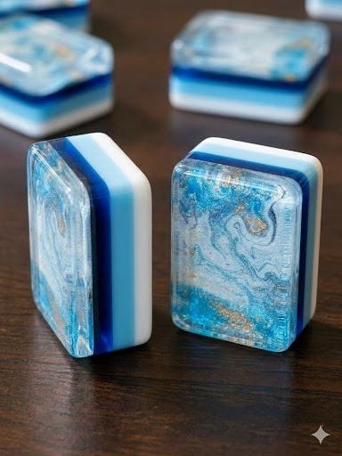 🧜 Little Mermaid Blue Ocean Mystical Mahjong Set